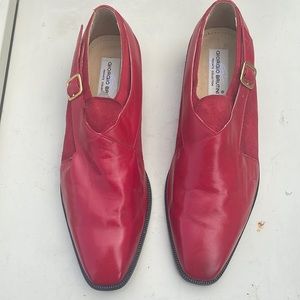 Giorgio Brutini red leather and suede dress shoes